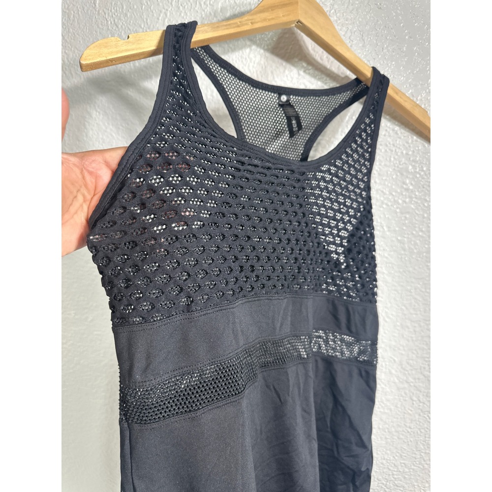 90 Degree by Reflex Womens Black Mesh Racerback Activewear Tank Top Size S - Picture 3 of 6